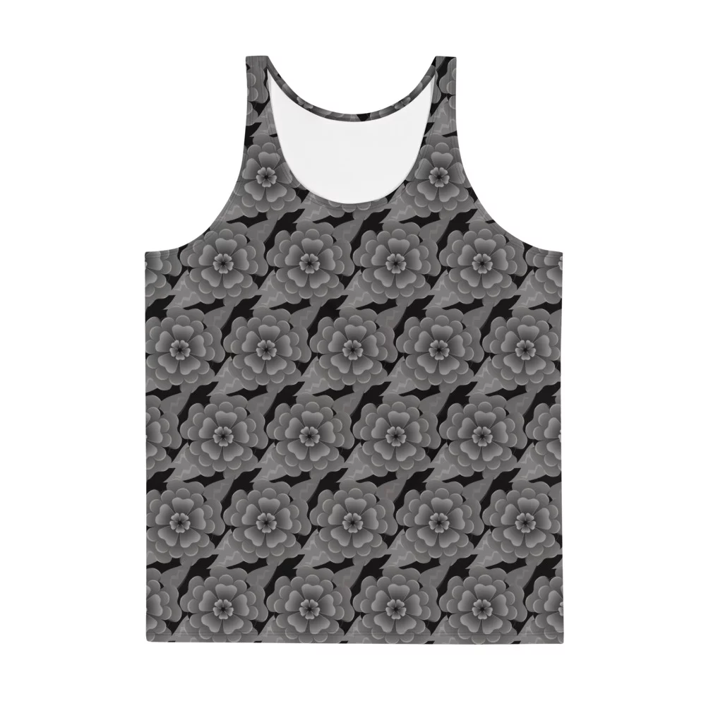 grey headstone flower tank top