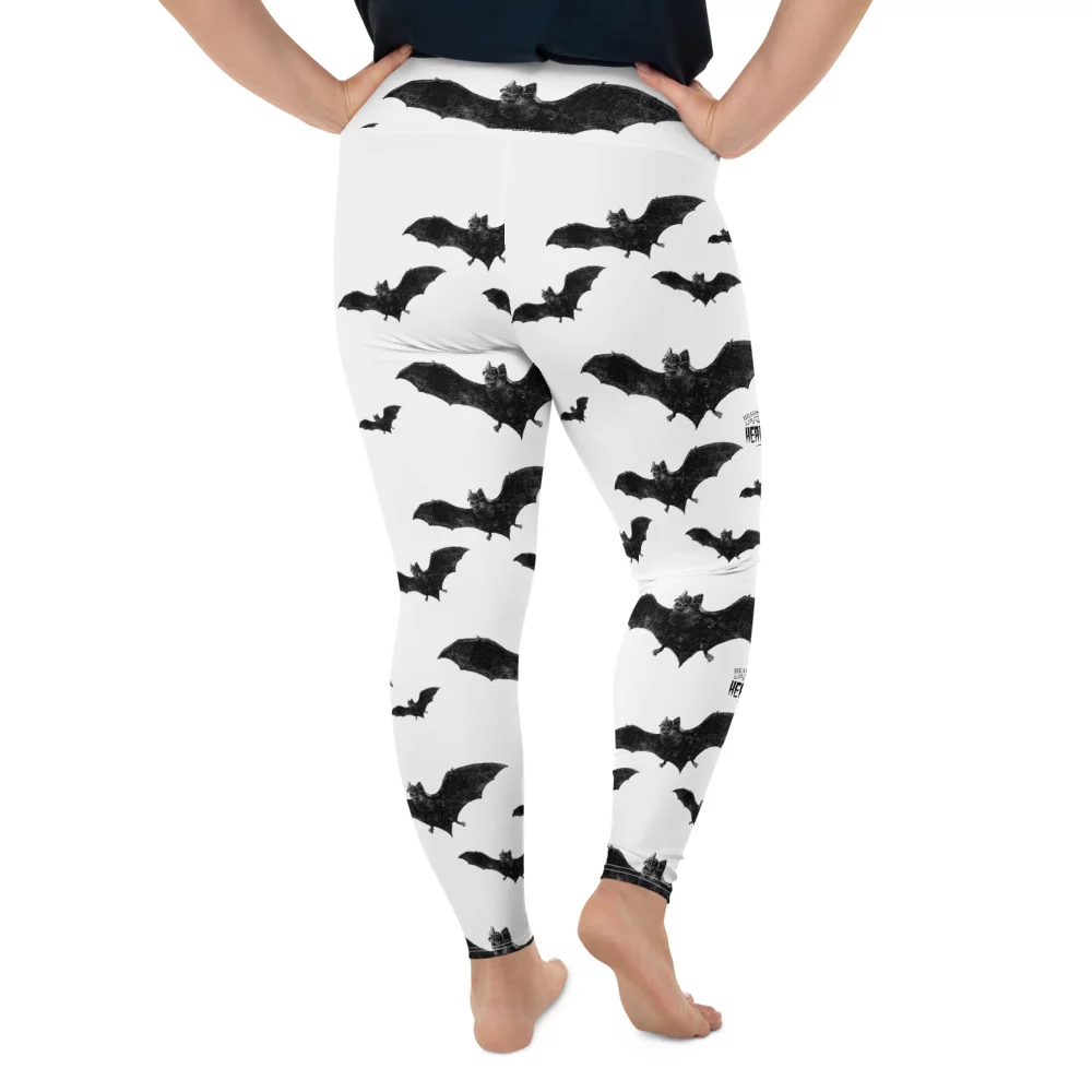 Black Bats plus size leggings