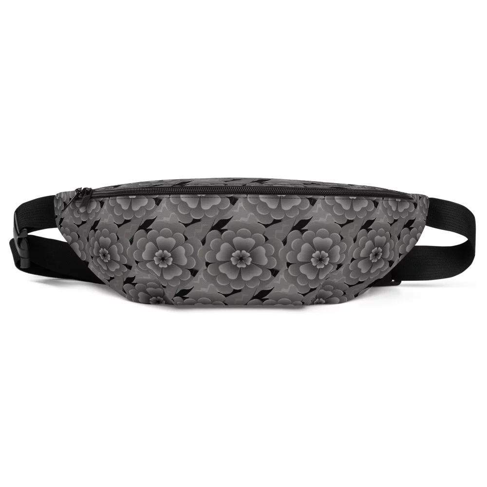 grey headstone flower fanny pack