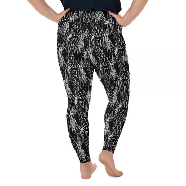 plus size spider web leggings