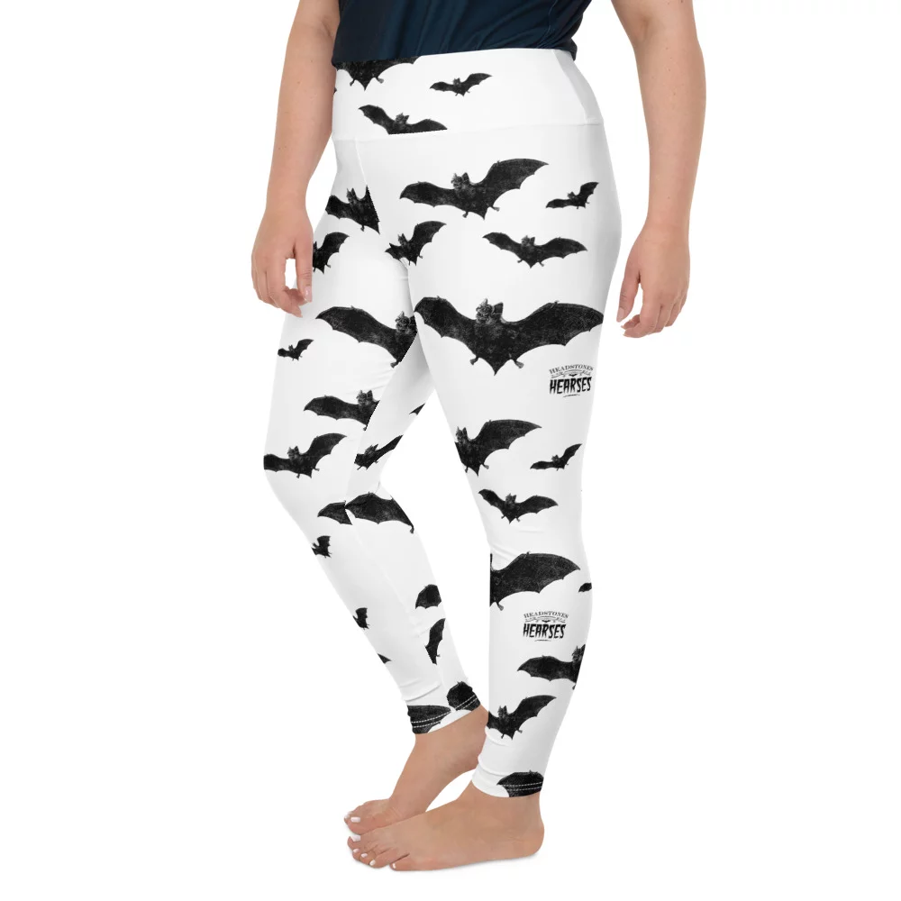 Black Bats plus size leggings