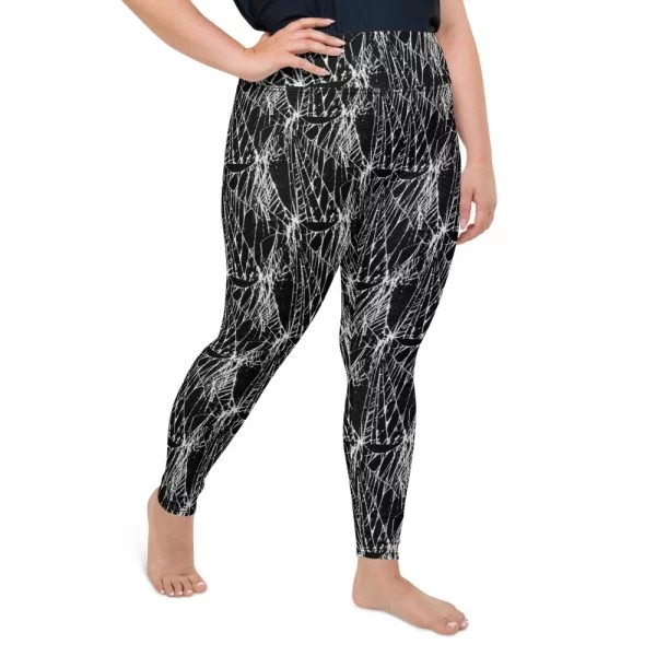 plus size spider web leggings