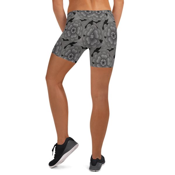 goth flower work out shorts