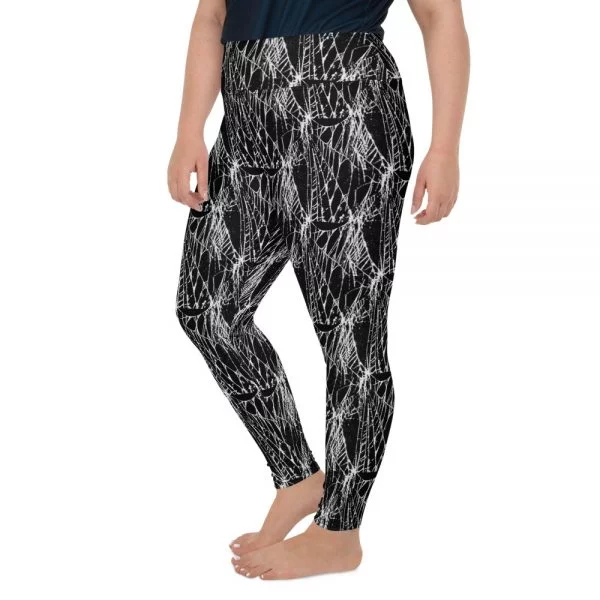plus size spider web leggings