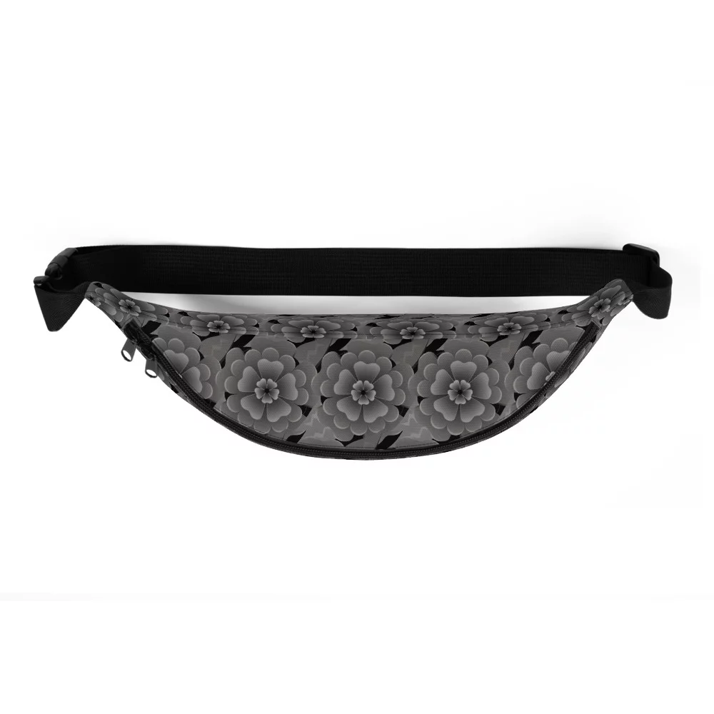 grey headstone flower fanny pack