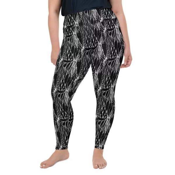 plus size spider web leggings