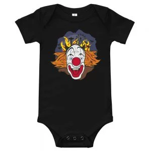 Crazy Clown Face baby onesie jumper