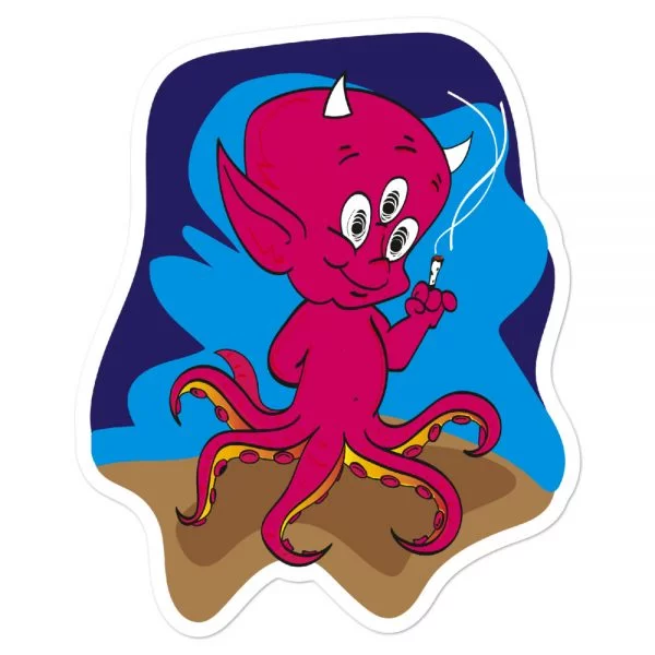 Octo Devil smoking sticker