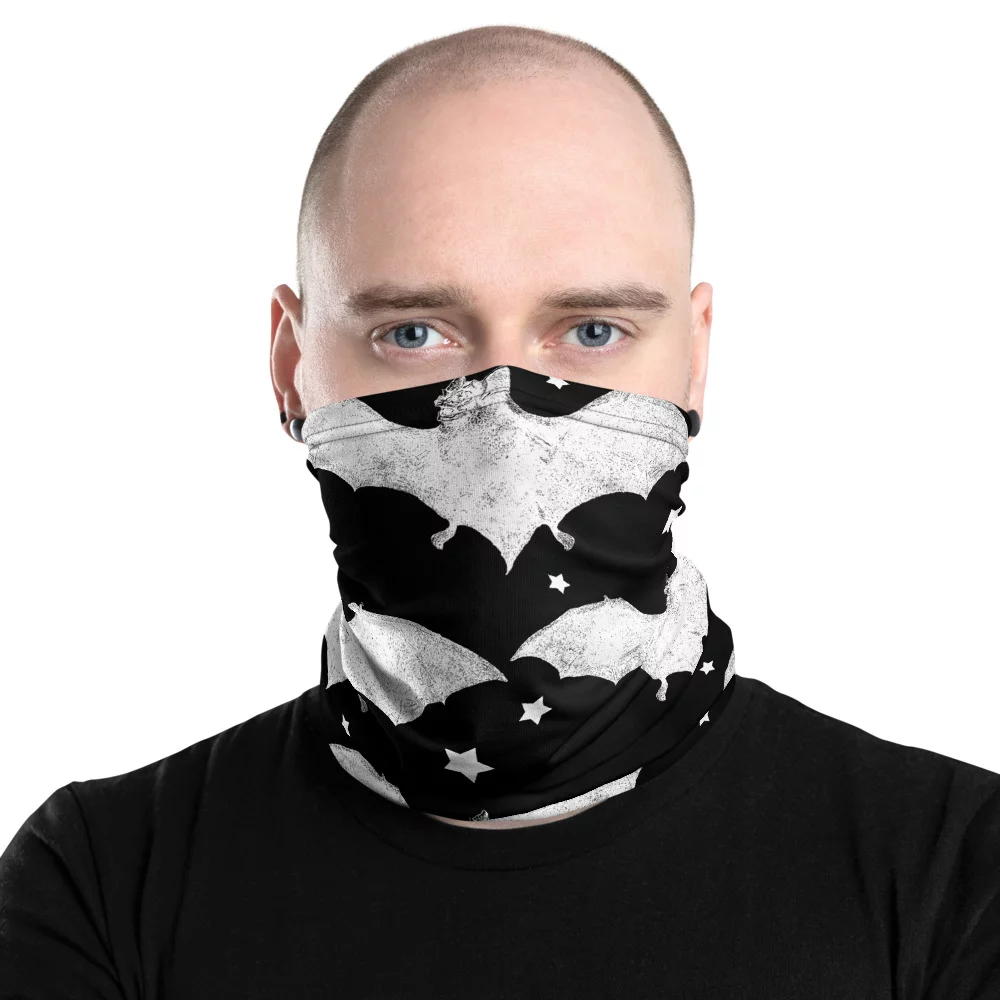 BATS black neck gaiter face mask