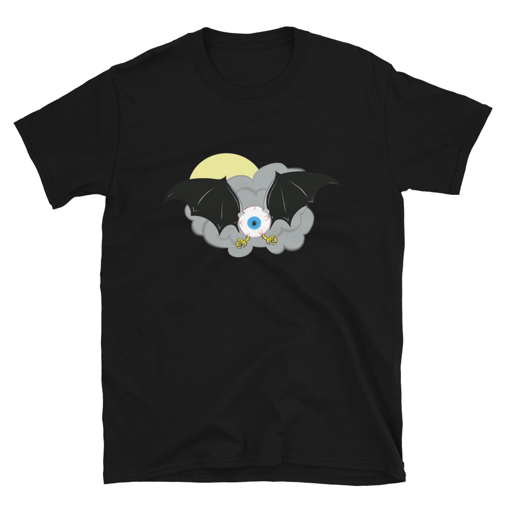 Flying Eyeball Bat black t-shirt