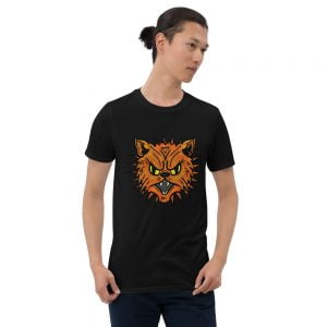 Mad Tabby Cat black t-shirt