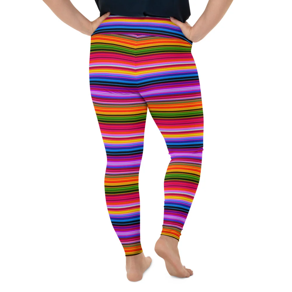 curvy serape style printed leggings