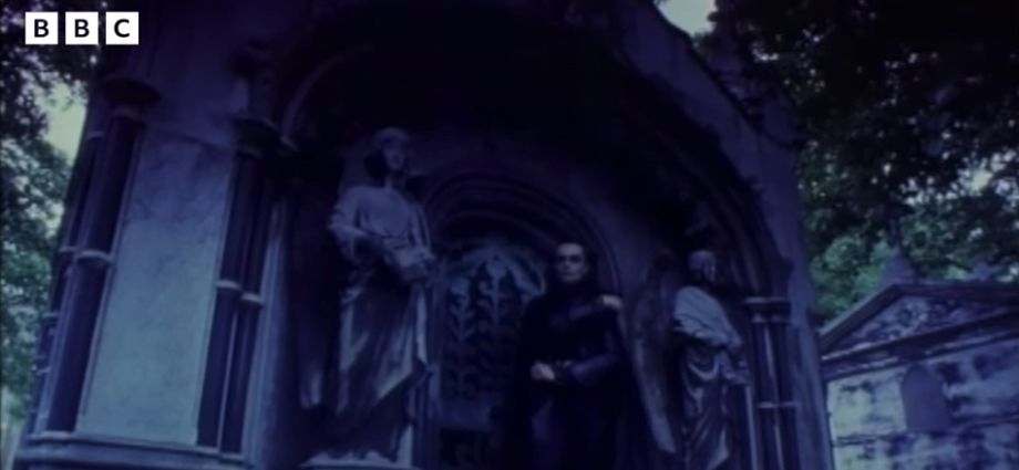 goth in a graveyard screenshot