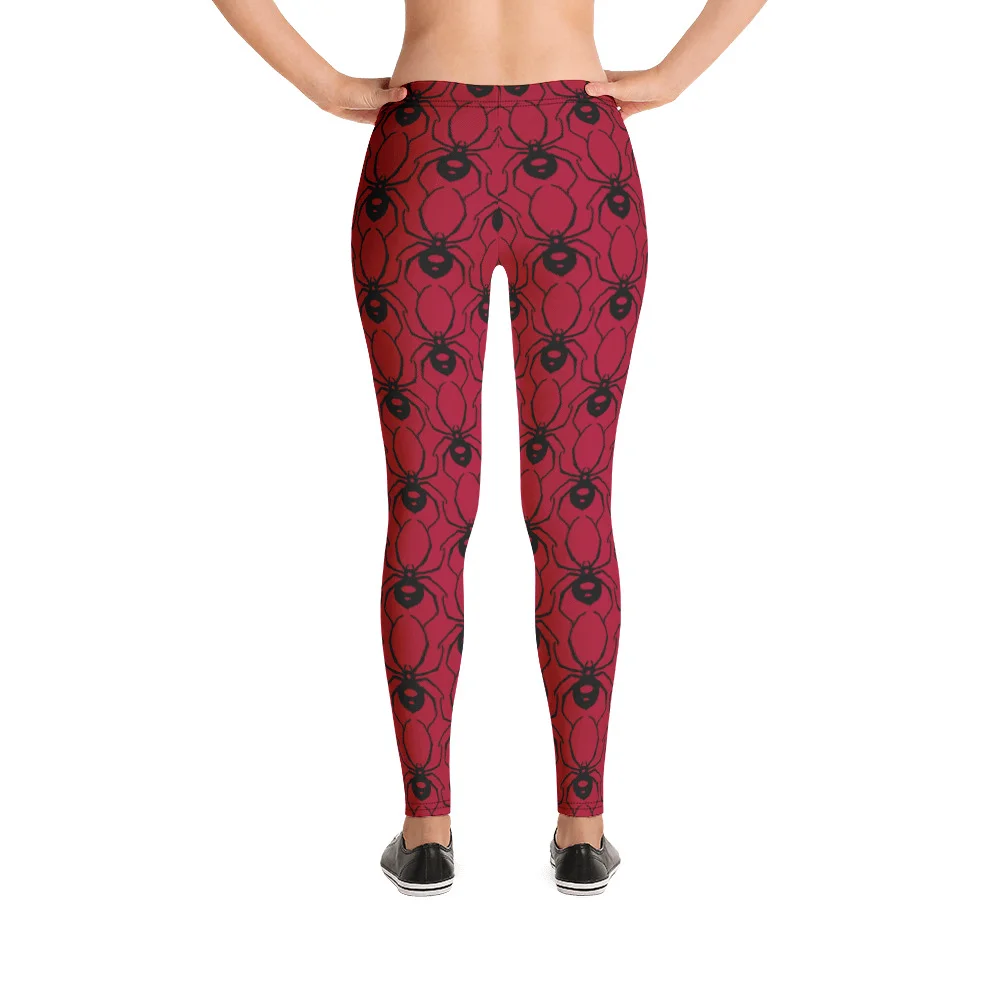 Blood Red Spider Leggings - Image 9