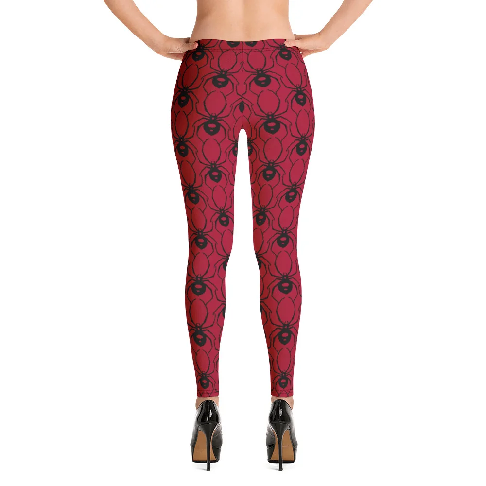 Blood Red Spider Leggings - Image 10