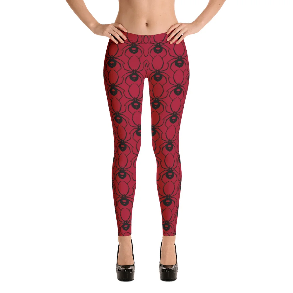 Blood Red Spider Leggings