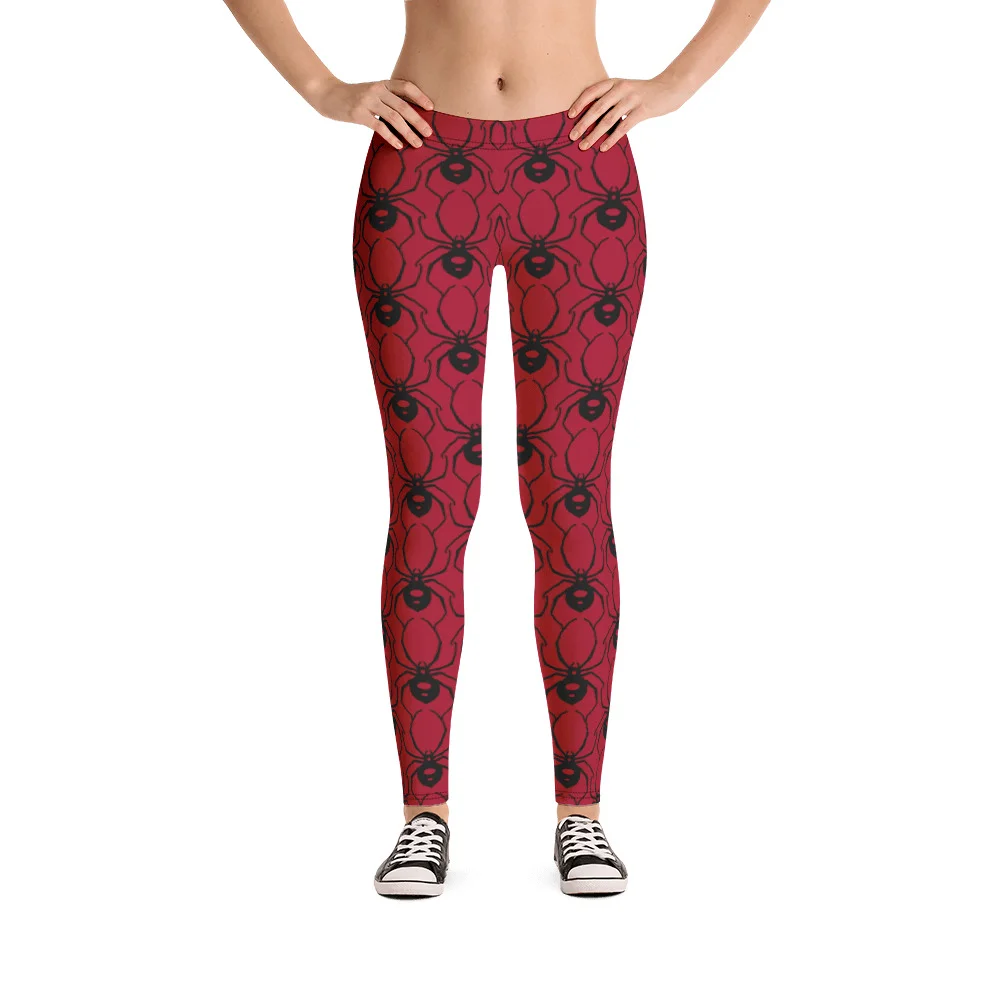 Blood Red Spider Leggings - Image 8