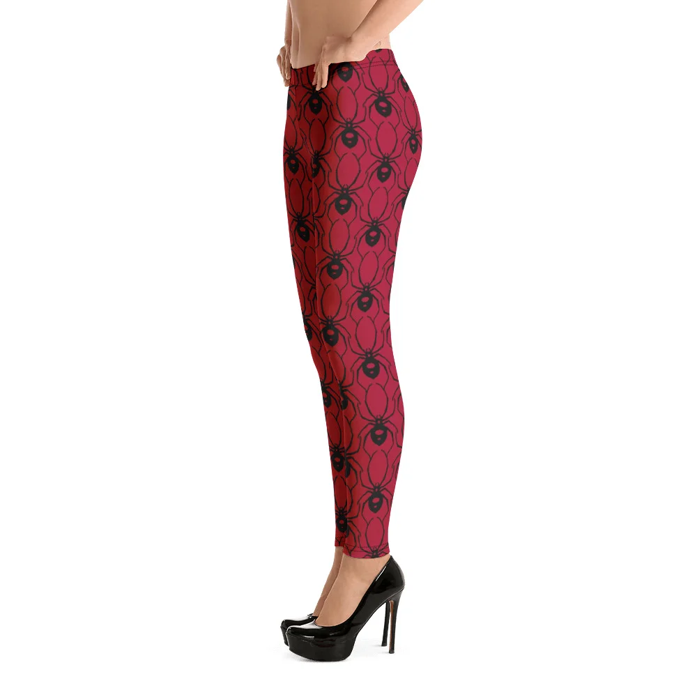Blood Red Spider Leggings - Image 11