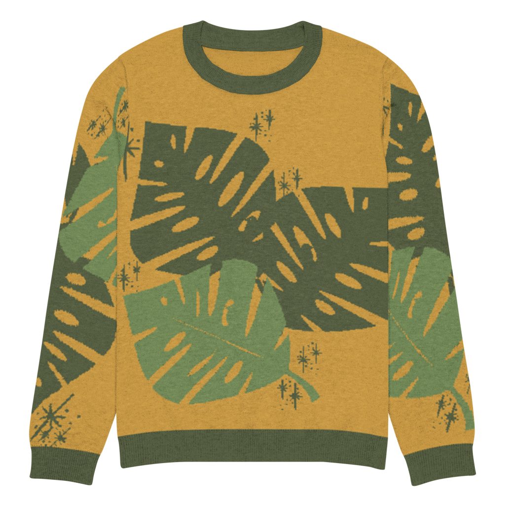 Monstera - Knitted crew neck sweater